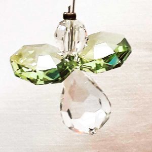 peridot pale green guardian angel swarovski crystal light catcher