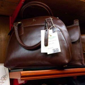 Ashwood curvy chestnut leather handbag with shoulder bag £89.99
