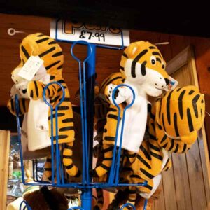 Cute orange and black tiger hand puppets, 7.99